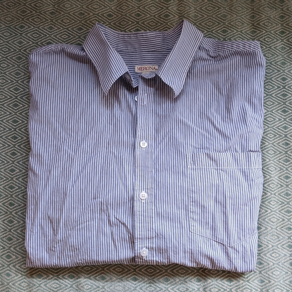 Merona Other - Merona Blue & White Stripe Casual Dress shirt